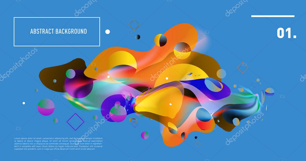 Vector Colorful Abstract Liquid and Curvy Illustration Background