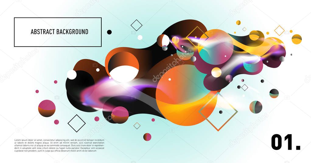Vector Colorful Abstract Liquid and Curvy Illustration Background