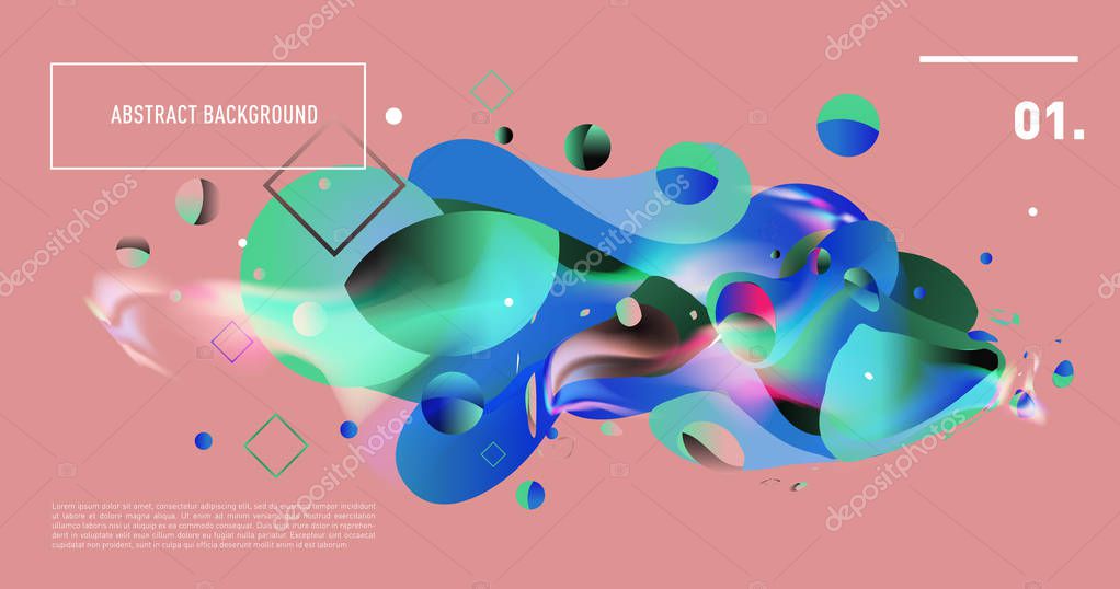 Vector Colorful Abstract Liquid and Curvy Illustration Background