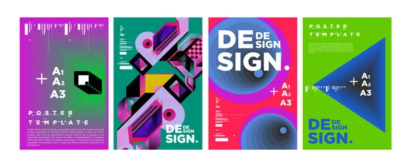 Kryt Šablona Návrhu Plakátu Pro Časopis Vektorové Módní Typografie Barevné — Stockový vektor