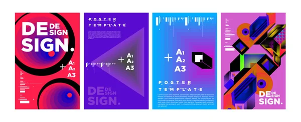 Okładka Plakat Projekt Szablonu Dla Magazynu Typografia Wektor Ilustracja Kolorowy — Wektor stockowy