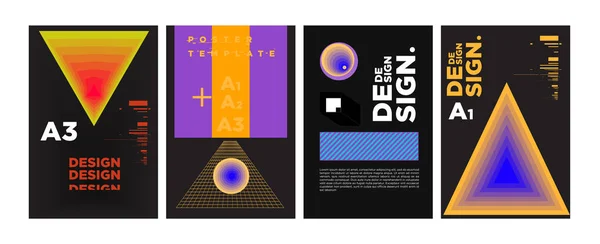 Okładka Plakat Projekt Szablonu Dla Magazynu Typografia Wektor Ilustracja Kolorowy — Wektor stockowy