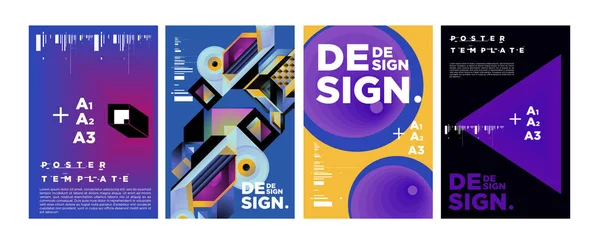 Kryt Šablona Návrhu Plakátu Pro Časopis Vektorové Módní Typografie Barevné — Stockový vektor