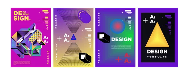 Okładka Plakat Projekt Szablonu Dla Magazynu Typografia Wektor Ilustracja Kolorowy — Wektor stockowy