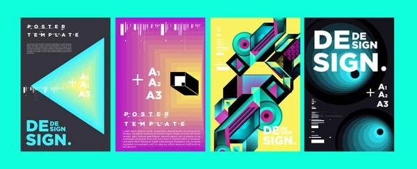 Okładka Plakat Projekt Szablonu Dla Magazynu Typografia Wektor Ilustracja Kolorowy — Wektor stockowy