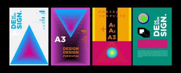 Okładka Plakat Projekt Szablonu Dla Magazynu Typografia Wektor Ilustracja Kolorowy — Wektor stockowy