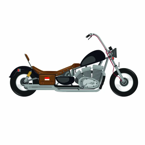 Classic Motorcycle Illustration Vector — Stock Vector