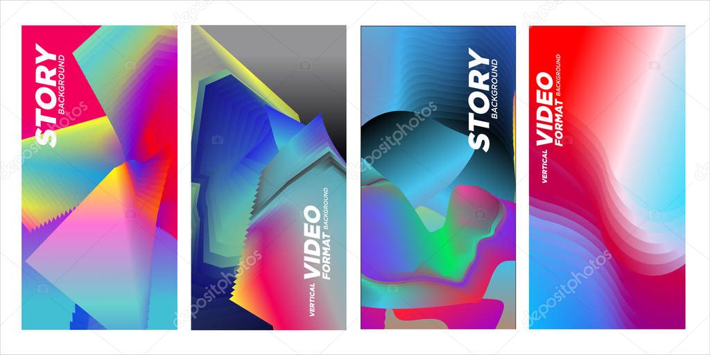 Dynamic style A4 size poster design concept. Fluid elements with bright gradient. Creative illustration for banner, web, landing, page, cover, ad, greeting, card, summer, print.