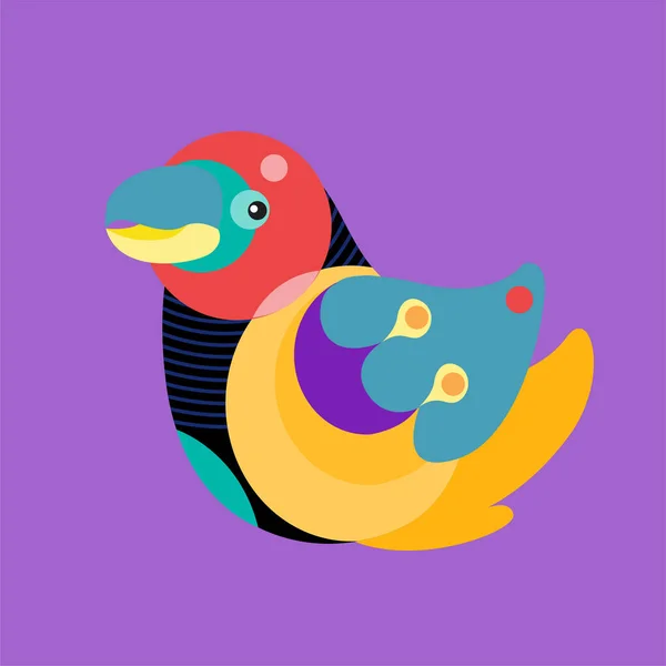 Vector Illustration Colorful Bird. Illustration can Use for Logo, pattern, background, print, fabric, website, landing page and decoration. - Vector