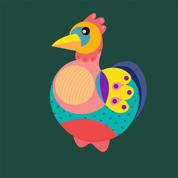 Ilustración Vectorial Pájaro Colorido Ilustración Puede Utilizar Para Logotipo Patrón — Archivo Imágenes Vectoriales