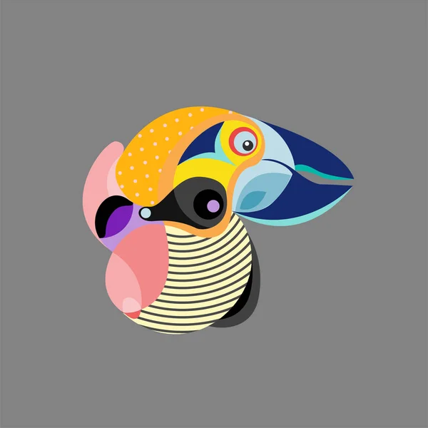일러스트 다채로운 새입니다 일러스트는 사이트 페이지 장식에 사용할 있습니다 — 스톡 벡터