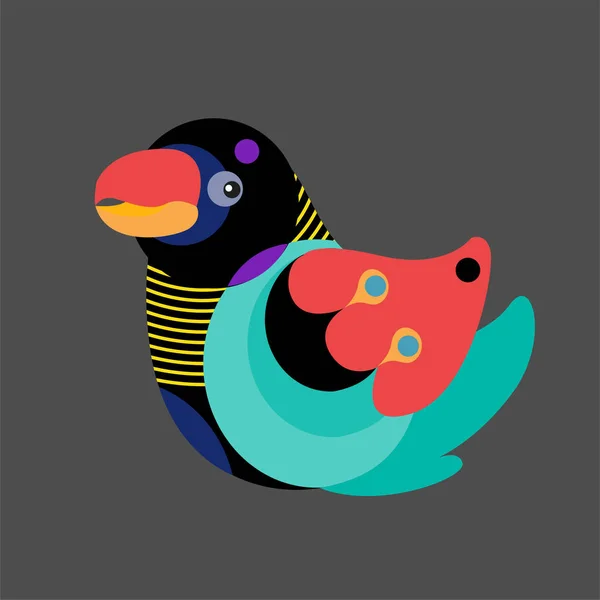 Wektor Ilustracja Kolorowy Ptak Ilustracja Może Używać Logo Wzór Tło — Wektor stockowy