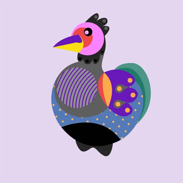 矢量插图彩色鸟 插图可用于徽标 着陆页和装饰 — 图库矢量图片
