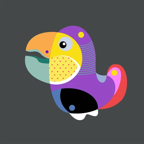 Vector Illustration Colorful Bird. Illustration can Use for Logo, pattern, background, print, fabric, website, landing page and decoration. - Vector