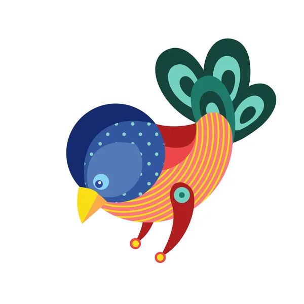 Ilustração Vetorial Pássaro Colorido Ilustração Pode Usar Para Logotipo Padrão — Vetor de Stock