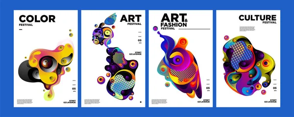 Art Culture Fashion Colorful Illustration Poster Abstract Illustration Festival Exhibition — Stock Vector