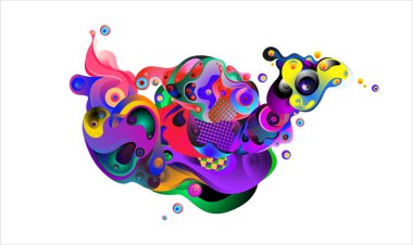 Arka plan çince zodyak logosu ve sembolü için Vektör Renkli Tavuk illüstrasyon