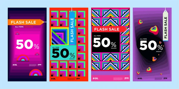 Moderne Geometrische Muster Hintergrund Für Digitale Mobile Verkaufsbanner Verkauf Banner — Stockvektor
