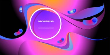 Modern renkli akışı poster. Sanat tasarım tasarım projesi. Vektör çizim 