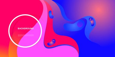 Modern renkli akışı poster. Sanat tasarım tasarım projesi. Vektör çizim 