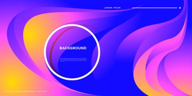 Modern renkli akışı poster. Sanat tasarım tasarım projesi. Vektör çizim 