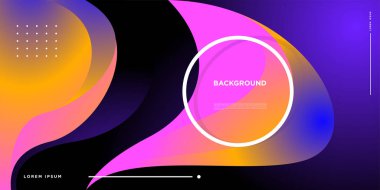 Modern renkli akışı poster. Sanat tasarım tasarım projesi. Vektör çizim 