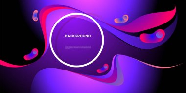 Modern renkli akışı poster. Sanat tasarım tasarım projesi. Vektör çizim 