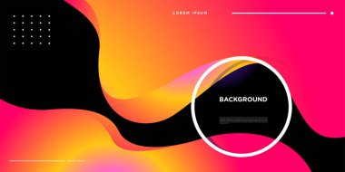 Modern renkli akışı poster. Sanat tasarım tasarım projesi. Vektör çizim 