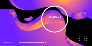 Modern renkli akışı poster. Sanat tasarım tasarım projesi. Vektör çizim 