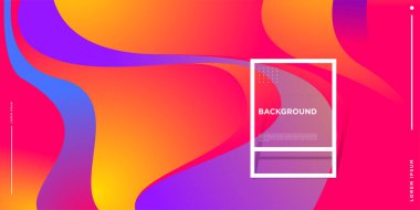 Modern renkli akışı poster. Sanat tasarım tasarım projesi. Vektör çizim 