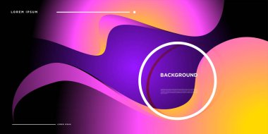 Modern renkli akışı poster. Sanat tasarım tasarım projesi. Vektör çizim 