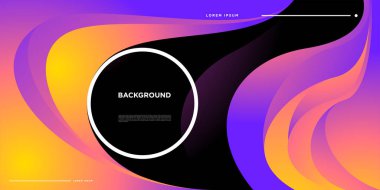 Modern renkli akışı poster. Sanat tasarım tasarım projesi. Vektör çizim 