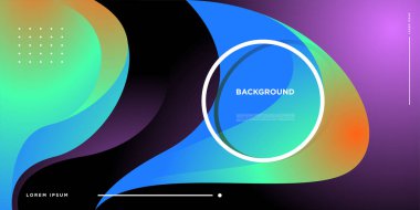 Modern renkli akışı poster. Sanat tasarım tasarım projesi. Vektör çizim 