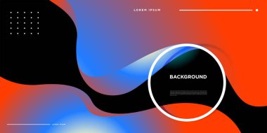 Modern renkli akışı poster. Sanat tasarım tasarım projesi. Vektör çizim 