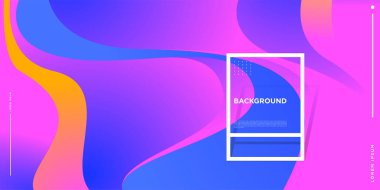 Modern renkli akışı poster. Sanat tasarım tasarım projesi. Vektör çizim 