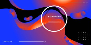 Modern renkli akışı poster. Sanat tasarım tasarım projesi. Vektör çizim 