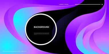 Modern renkli akışı poster. Sanat tasarım tasarım projesi. Vektör çizim 