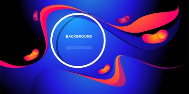 Modern renkli akışı poster. Sanat tasarım tasarım projesi. Vektör çizim 