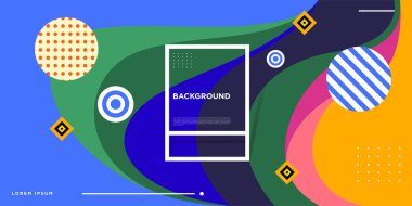 Web Tasarımı için Renkli Soyut Banner Şablonu, Açılış sayfası, 