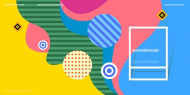 Web Tasarımı için Renkli Soyut Banner Şablonu, Açılış sayfası, 