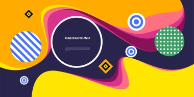 Web Tasarımı için Renkli Soyut Banner Şablonu, Açılış sayfası, 