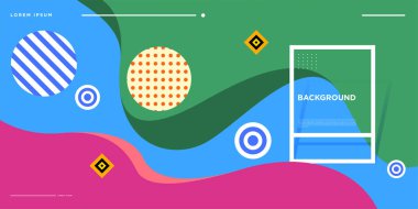 Web Tasarımı için Renkli Soyut Banner Şablonu, Açılış sayfası, 