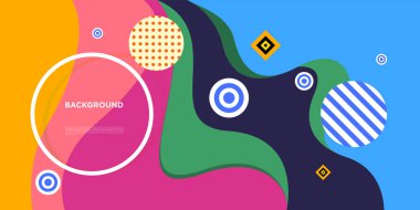 Web Tasarımı için Renkli Soyut Banner Şablonu, Açılış sayfası, 