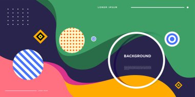 Web Tasarımı için Renkli Soyut Banner Şablonu, Açılış sayfası, 