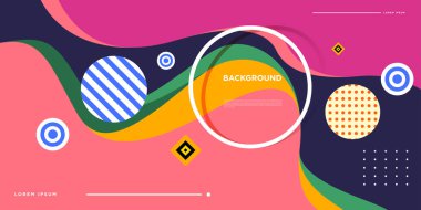 Web Tasarımı için Renkli Soyut Banner Şablonu, Açılış sayfası, 