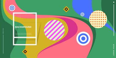 Web Tasarımı için Renkli Soyut Banner Şablonu, Açılış sayfası, 