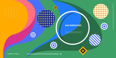 Web Tasarımı için Renkli Soyut Banner Şablonu, Açılış sayfası, 