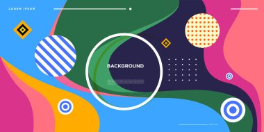 Web Tasarımı için Renkli Soyut Banner Şablonu, Açılış sayfası, 