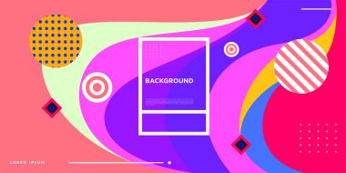 Web Tasarımı için Renkli Soyut Banner Şablonu, Açılış sayfası, 