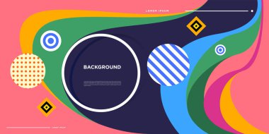 Web Tasarımı için Renkli Soyut Banner Şablonu, Açılış sayfası, 